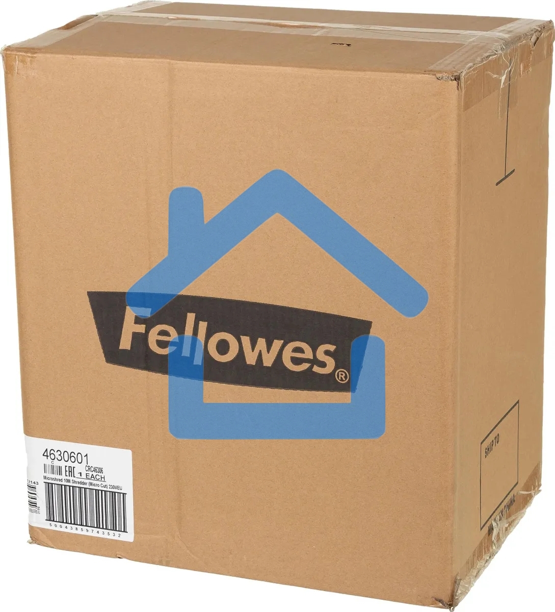 Шредер Fellowes Powershred 10M FS-4630601 DIN P-5, 2х15мм, 10лст., 19лтр., Safety Lock, с микрорезкой