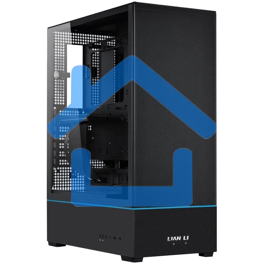 Компьютерный корпус MidiTower Lian Li SUP 01 черный RGb (ATX, без БП, ARGB, 2xUSB3.2 Type-A + USB3.2 Type-C) (G99.SUP01X.00)