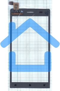 Сенсорное стекло (тачскрин) для Highscreen Thor, черное