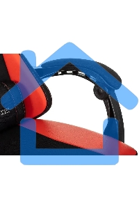 Кресло игровое Zombie Rudger черный/красный