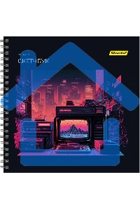 Скетчпад Silwerhof 20л. 190x190мм Неон 4 дизайна, гребень