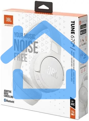 Наушники JBL Tune 670NC Bluetooth накладные белый
