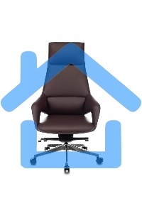 Кресло руководителя Бюрократ _DAO-2 коричневый, кожа, с подголовником, крестовина алюминий