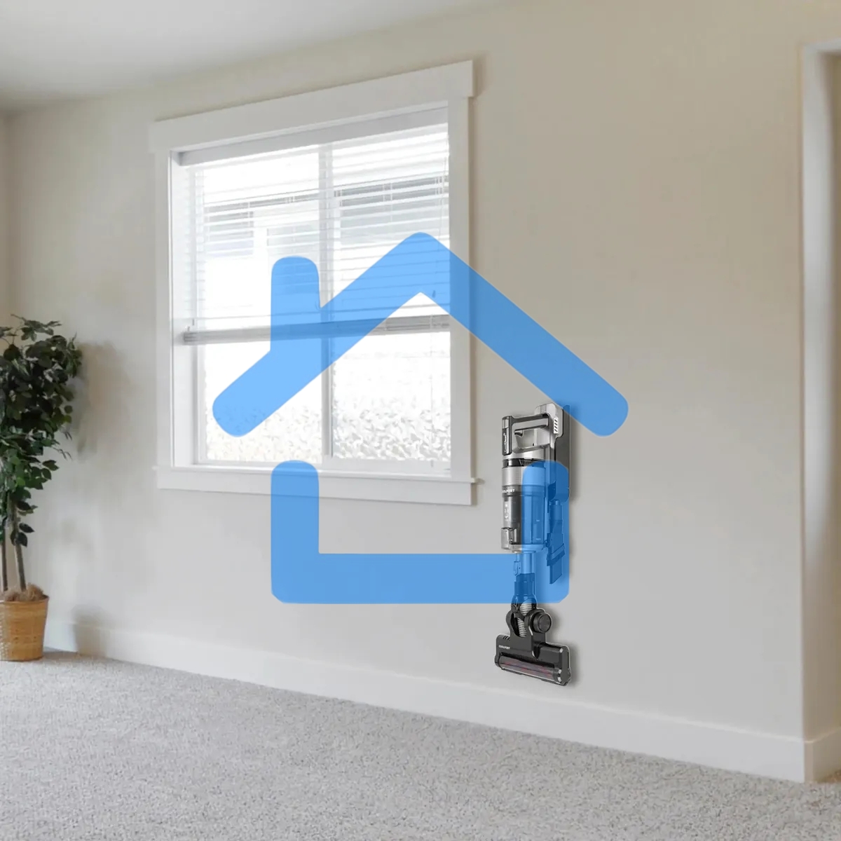 Пылесос вертикальный Coolfort CF-3000 серый, питание от аккумулятора, 135 Вт, уборка сухая, пылесборник 0.5 л, работа от АКБ max 35 мин.