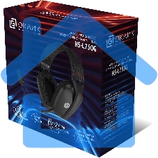 Наушники с микрофоном Оклик HS-L750G черный 1.5м накладные оголовье