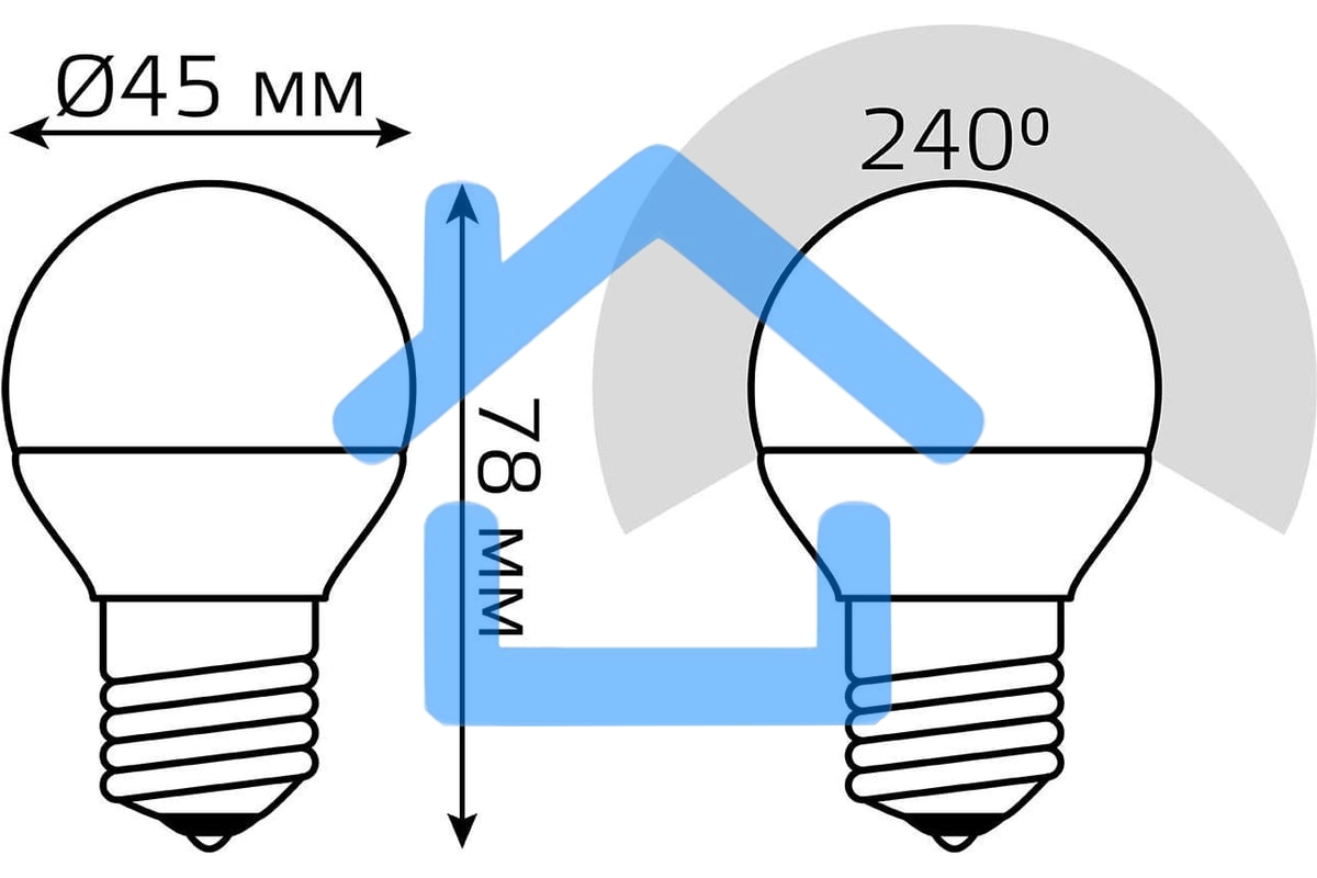 Лампа светодиодная Gauss LED Globe 7Вт E27 3000К step dimmable (диммир.) 105102107-S