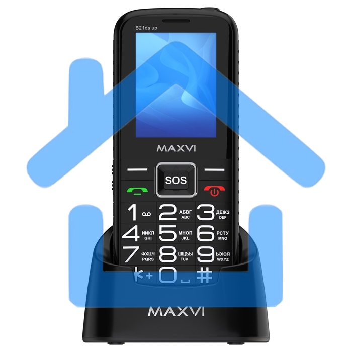 Мобильный телефон Maxvi B21ds up черный