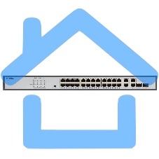 Неуправляемый PoE-коммутатор ORIGO Unmanaged Switch 26x1000Base-T (24x1000Base-T PoE), 2xCombo 1000Base-T/SFP, PoE Budget 370W, Long-range PoE up to 250m, 19