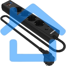 Сетевой фильтр Philips CHP8246BB/51, 3м, 4 розетки, черный Сетевой фильтр Philips CHP8246BB/51, 3м, 4 розетки, черный