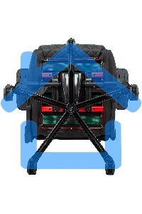 Кресло игровое Knight TITAN черный/красный ромбик эко.кожа с подголов. крестовина металл