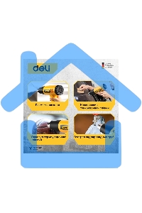 Фен технический Deli DL391201 (2000Вт, рабочая температура 400/600 град.)