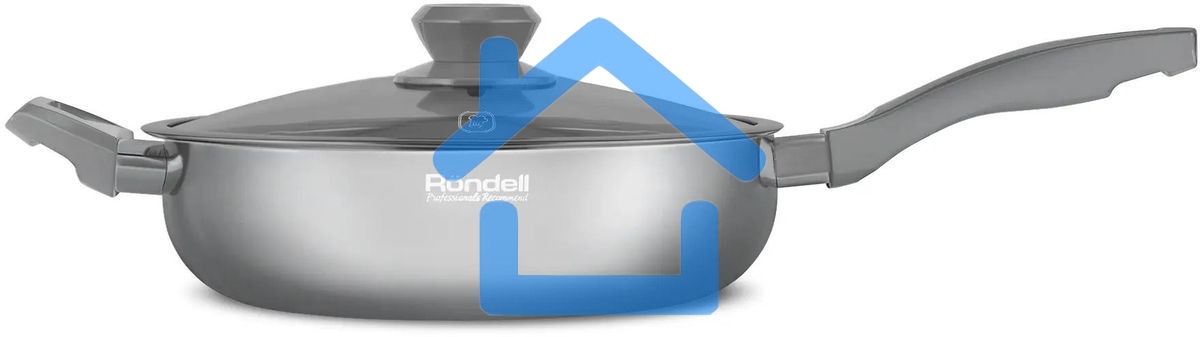 Сотейник Rondell Lumiere RDA-596, 26см, с крышкой, серый