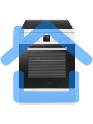 Плита электрическая Maunfeld MEC67CW08TD белый, конфорок 4 шт, духовка 59 л, 60 см x 85 см x 60 см