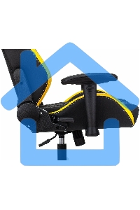 Кресло игровое Knight Neon черный/желтый соты эко.кожа с подголов. крестовина металл