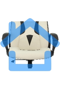 Кресло игровое Бюрократ Zombie 8 белый/черный, искусственная кожа, крестовина пластик