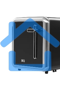 Тостер BQ T4002, 850 Вт, 7 степеней поджаривания, стальной/черный