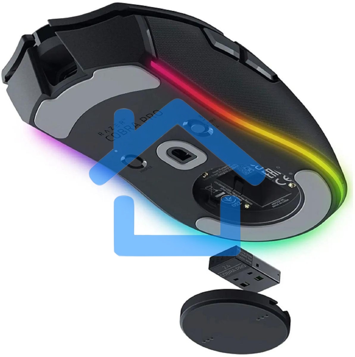 Мышь беспроводная/проводная Razer Cobra Pro черный, 30000 dpi, радиоканал, Bluetooth, USB, кнопки - 8