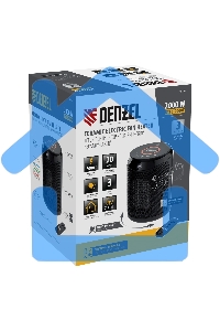 Тепловентилятор керамический Denzel DTFC-2000X, 1000/2000 Вт, 20 м2, 3 режима, пульт, Wi-Fi, термостат