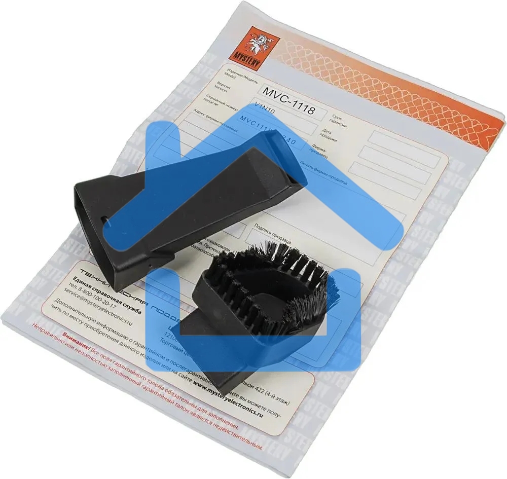 Пылесос вертикальный/ручной Mystery MVC-1118 белый/оранжевый, питание от аккумулятора, 300 Вт, уборка сухая, пылесборник 0.5 л, работа от АКБ max 30 мин