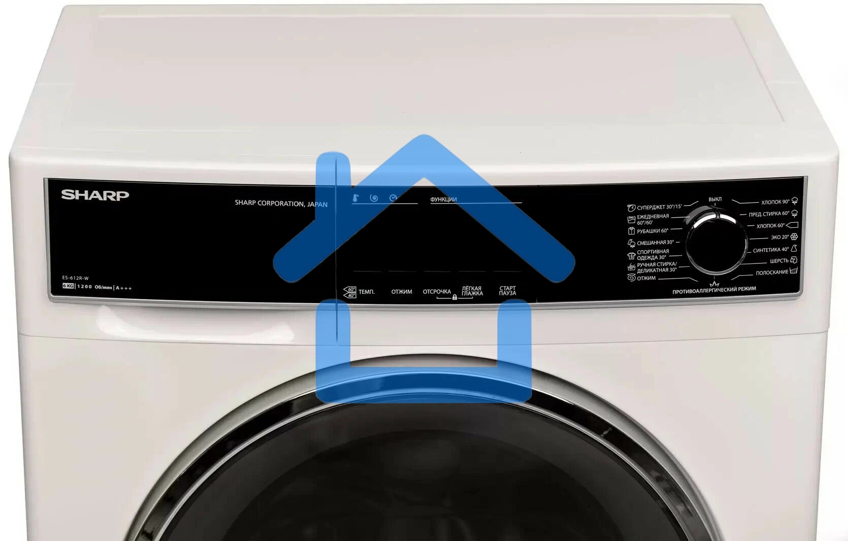 Стиральная машина Sharp ES612RW белый, загрузка фронтальная 6 кг, 1200 об/мин., класс: A+++