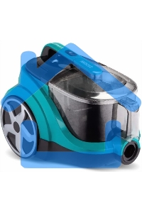 Пылесос Kraft KF-KVC2106 зеленый/черный, 380/2100 Вт, уборка сухая, пылесборник контейнер, 2.5 л