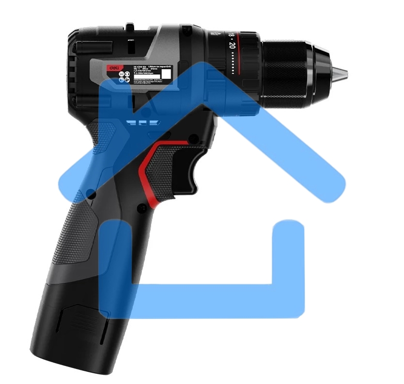 Дрель-шуруповерт Deli DE-CZ16-1D2, Аккумуляторная, 16В, 2 АКБ, Ударная, Сумка