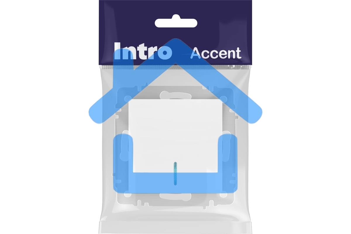 Выключатель Intro Accent 6-102-01М с подсветкой 10А-250В IP20 СУ AL/CU белый матовый Б0063466