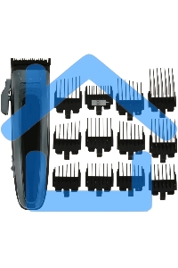 Машинка для стрижки Rowenta TN1551E0 серебристый/черный (насадок в компл:12шт)