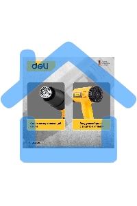 Фен технический Deli DL391201 (2000Вт, рабочая температура 400/600 град.)