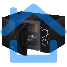 Микроволновая печь BBK 20MWG-739M/B черный, 20 л, 700 Вт, поворотный механизм