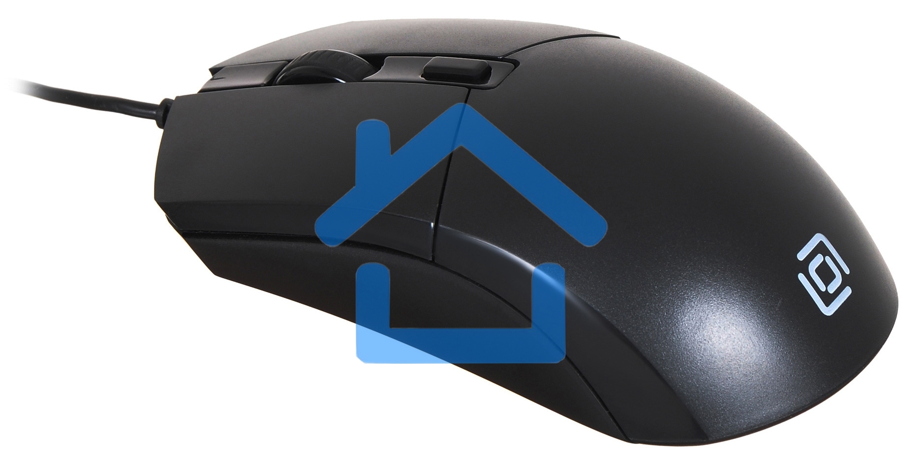 Мышь проводная Oklick 207M черный, 2400 dpi, USB, кнопки - 4