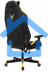 Кресло игровое Knight Neon черный/желтый соты эко.кожа с подголов. крестовина металл