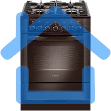 Плита комбинированная Gefest 6502-03 0030 коричневый, конфорок 4 газовых, духовка 55 л, 60 см x 85 см x 60 см