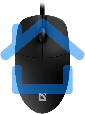 Мышь проводная Defender Azora MB-241 черный, 1200 dpi, USB, кнопки - 3