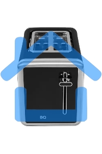 Тостер BQ T4002, 850 Вт, 7 степеней поджаривания, стальной/черный