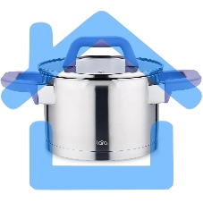 Кастрюля LARA LR02-253 Лаванда 3,8 л, 20 см, с крышкой, нержавеющая сталь