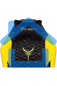 Кресло игровое Knight Neon черный/желтый соты эко.кожа с подголов. крестовина металл