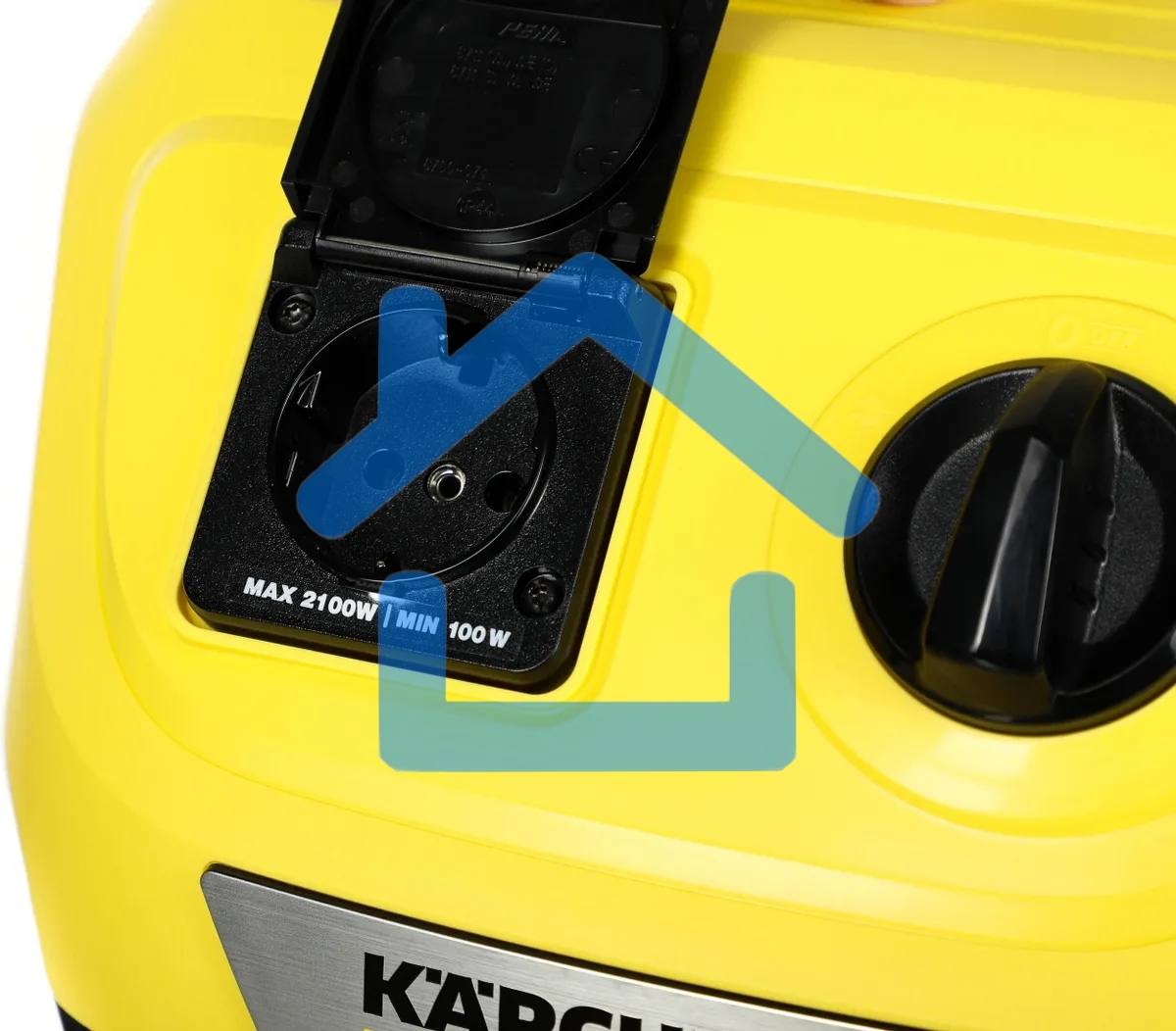 Строительный пылесос Karcher WD 3 P V-17/4/20 желтый, 1000 Вт, уборка сухая/сбор воды, пылесборник мешок/контейнер, 17 л