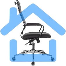 Кресло руководителя Бюрократ CH Balance-LUX черный KM-01 Neo Black сетка/ткань, крестов. металл хром