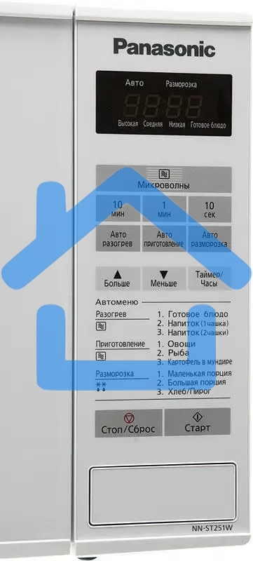 Микроволновая печь Panasonic NN-ST251WZPE белый, 20 л, 800 Вт, переключатели - сенсор