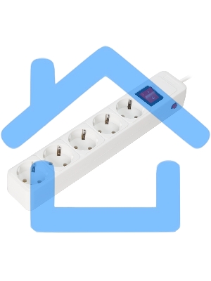 Сетевой фильтр Smartbuy (SBSP-5-30-W) 5 гн х 3,0 м белый