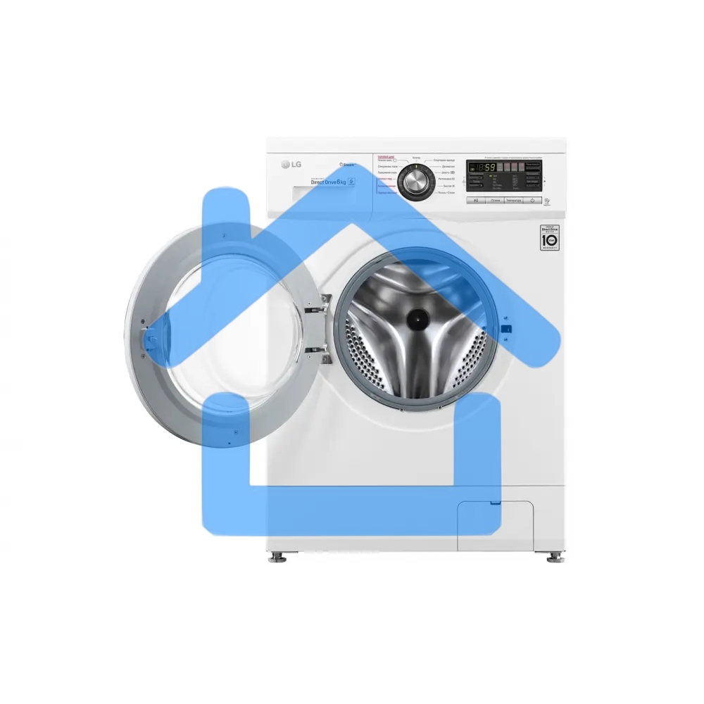 Стиральная машина LG F1296NDS0 белый, загрузка фронтальная 6 кг, 1200 об/мин., класс: А