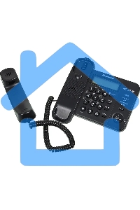 Телефон проводной Panasonic KX-TS2356RUB черный АОН,Caller ID,ЖКД,блокировка набора,выключение микрофона