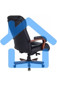 Кресло руководителя Бюрократ T-9926WALNUT черный, кожа, крестовина металл/дерево