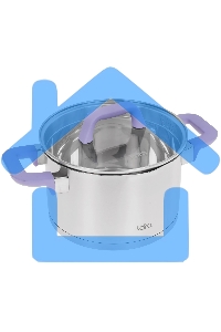 Кастрюля LARA LR02-253 Лаванда 3,8 л, 20 см, с крышкой, нержавеющая сталь