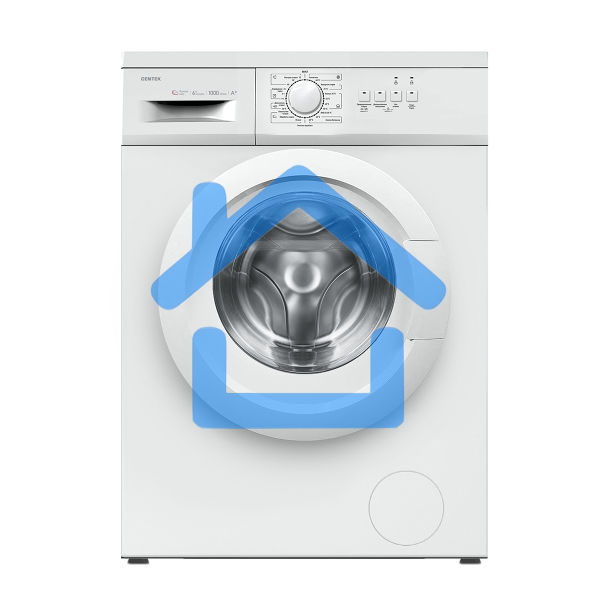 Стиральная машина Centek CT-1901 белый, загрузка фронтальная 6 кг, 1000 об/мин., класс: А+