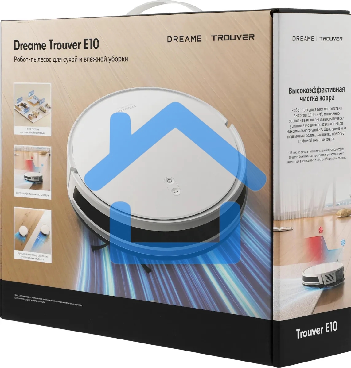 Робот-пылесос Dreame Trouver E10 белый, 2600 мAч Li-Ion, уборка сухая/влажная, пылесборник контейнер 0.33 л