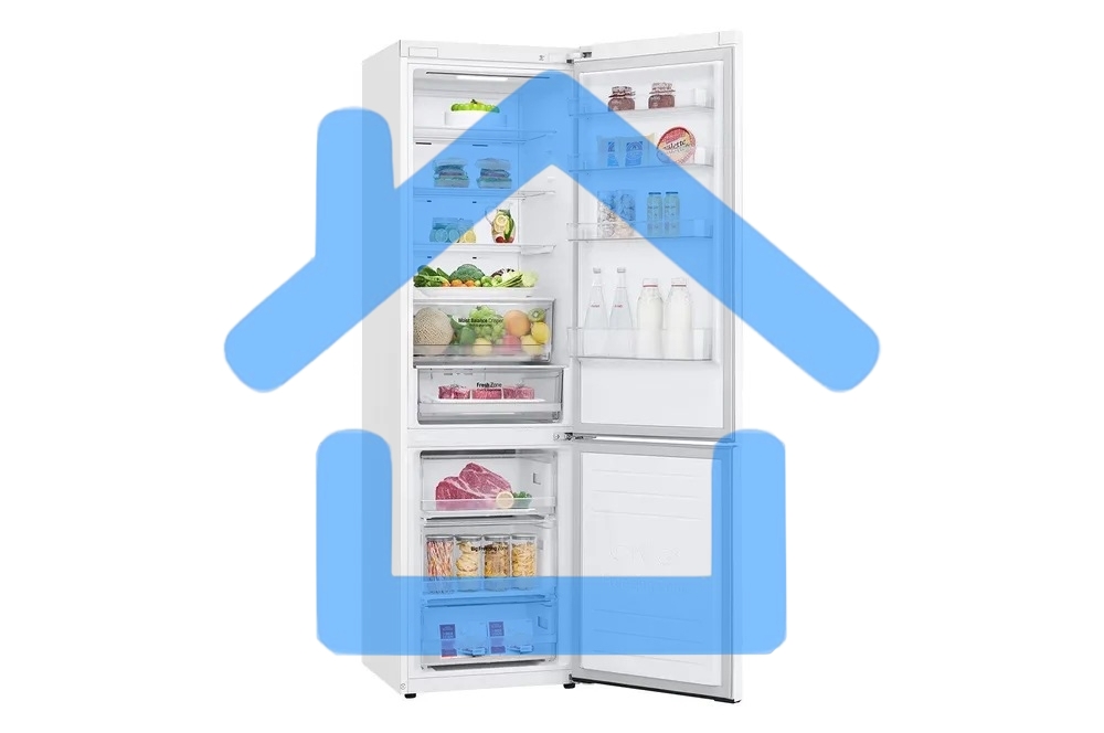 Холодильник LG GC-B509MQWM белый двухкамерный 277/107л морозилка снизу