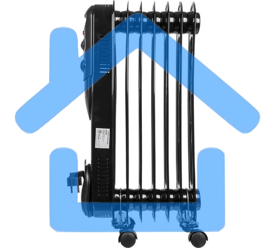 Обогреватель масляный Ресанта ОМПТ-7НЧ (7 секций) черный, 1500 Вт, 15 м2, термостат 67/3/13