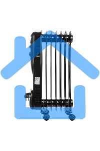 Обогреватель масляный Ресанта ОМПТ-7НЧ (7 секций) черный, 1500 Вт, 15 м2, термостат 67/3/13